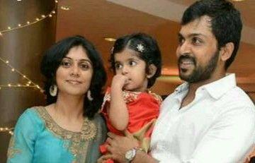 Ranjini Chinnaswamy with her husband and daughter